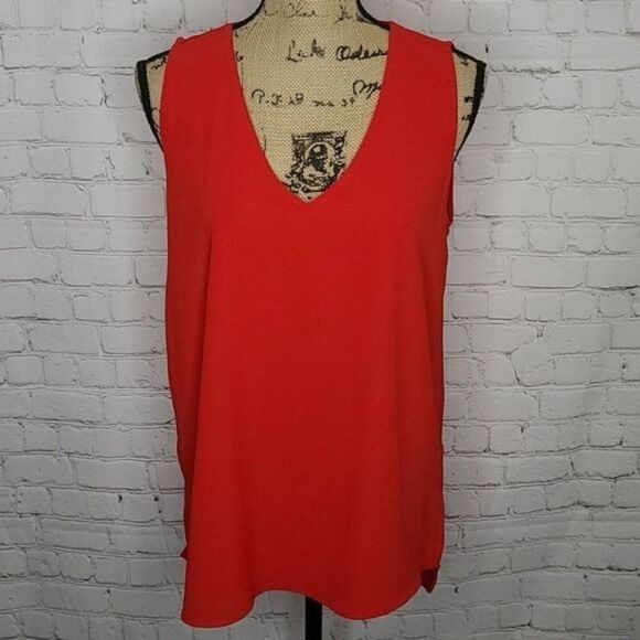 Gibson Nordstrom Red V-neck Tank Top Medium - Picture 10 of 10